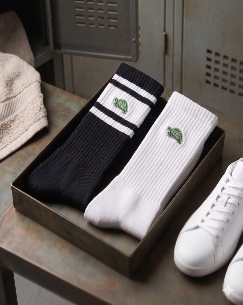 Kombi Bundle Black and White Turtle Sock