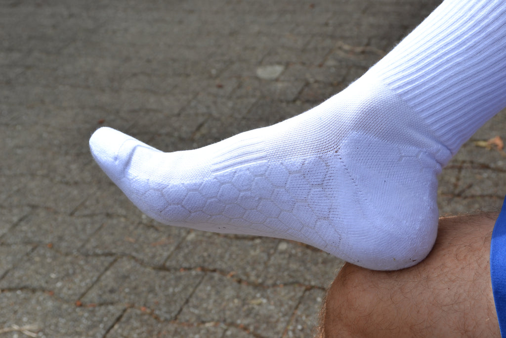 Weiße Montelux Sportsocke mit gepolsterter Ferse und anatomischer Passform