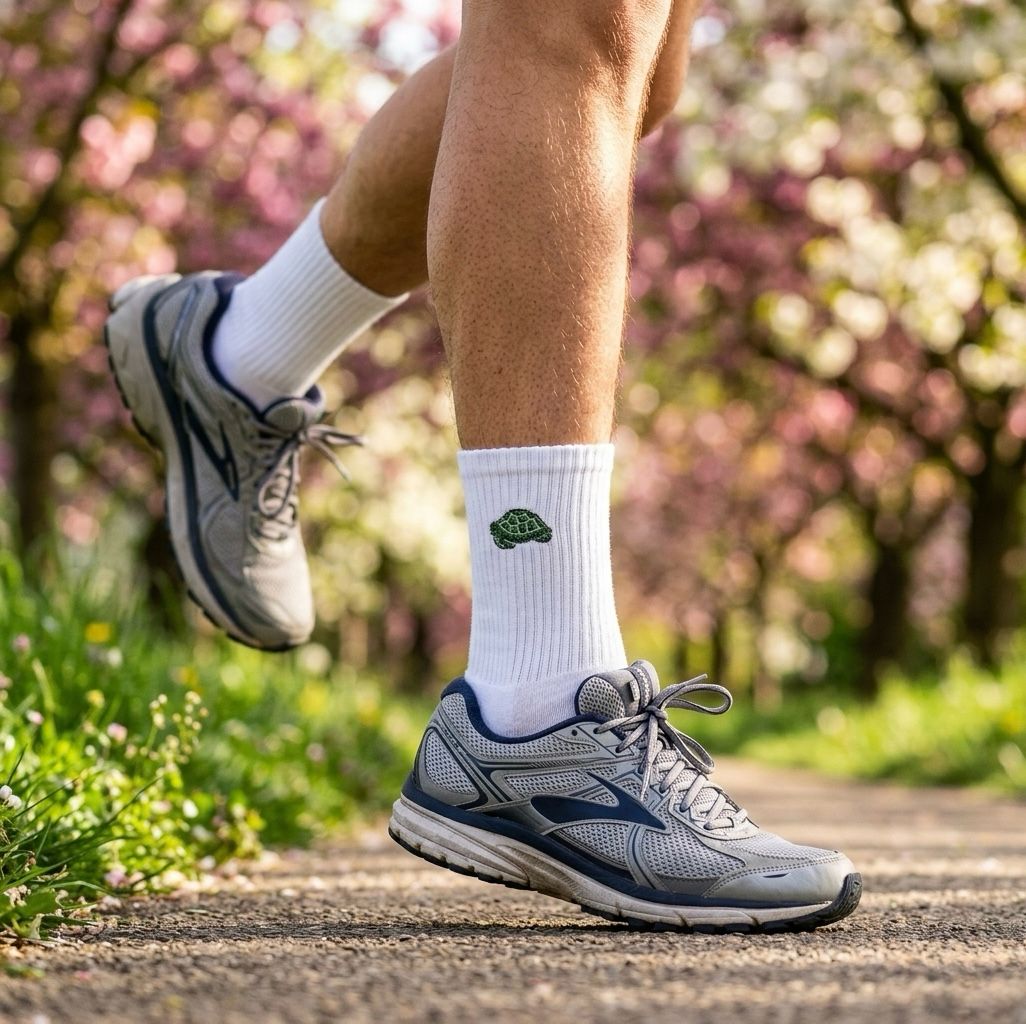 Turtle White Sock Bundle Running